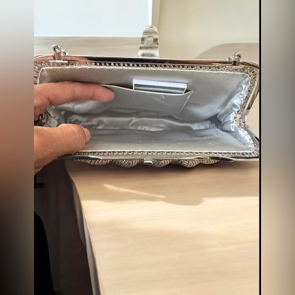 Elegant Vintage Silver and Gold Chain Clutch